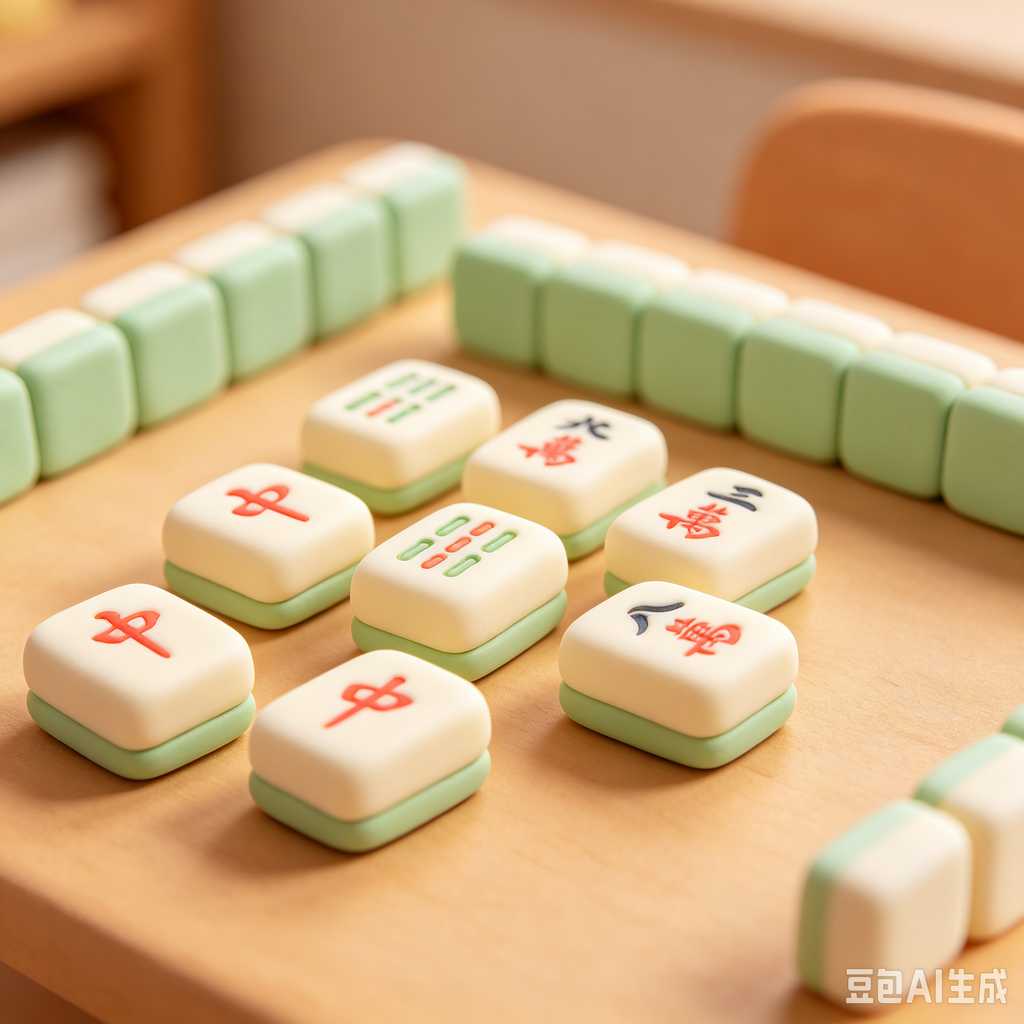 blue mahjong tiles
